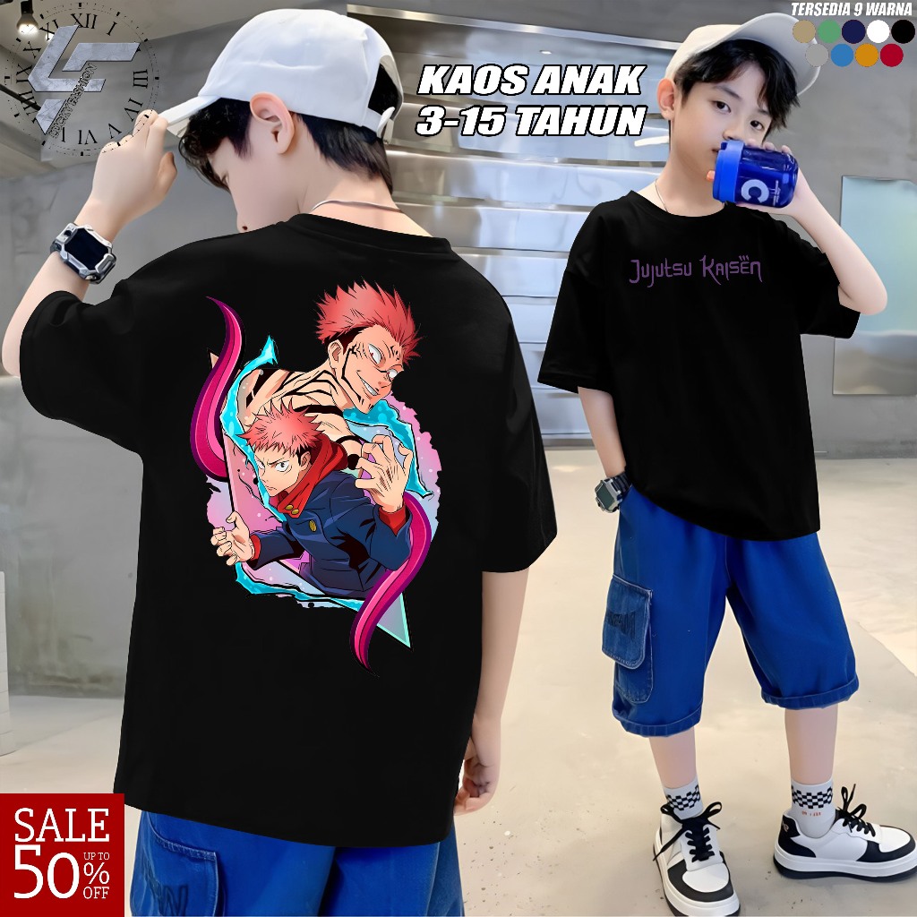 Kaos ANAK YUTA OKKOTSU JUJUTSU KAISEN ITADORI SUKUNA BAJU JEPANG ANIME MANGA/BAJU KAOS JUJUTSU KAISE