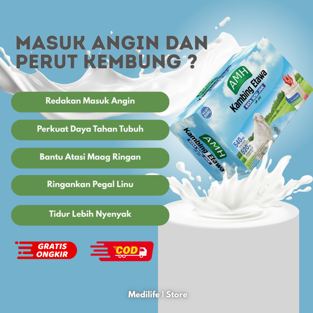

Susu Kambing Etawa Jahe | Susu AMH Sachet | Susu Etawa