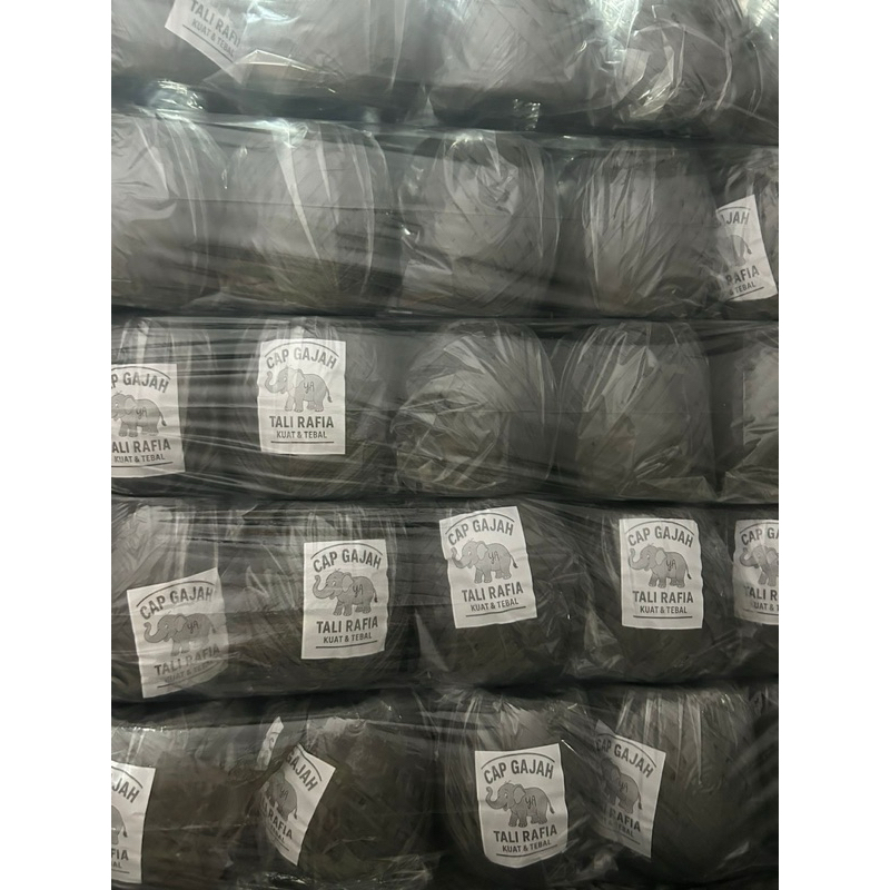 

tali rafia 1 kg kurang lebih ya kuat dan tebal cap gajah bulat nanas plastik gulungan besar