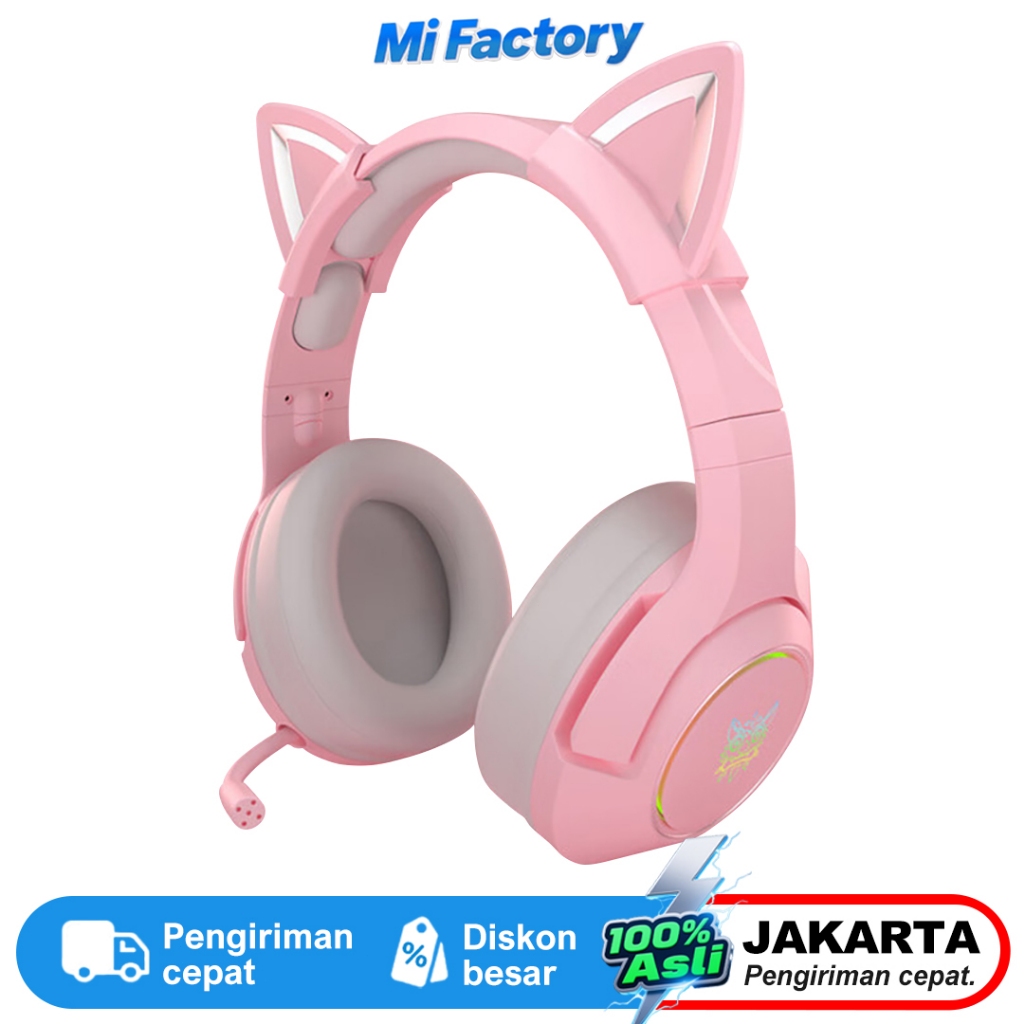 Onikuma K9 Headphone berkabel over-the-ear Cahaya sekitar RGB Dengan berdiri