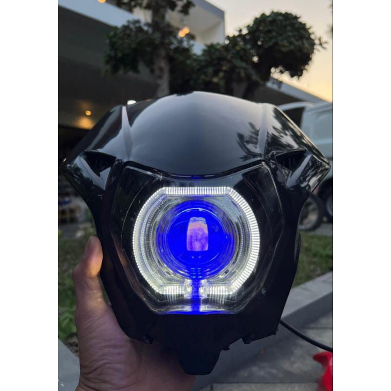 lampu depan honda CRF set batok custom biled