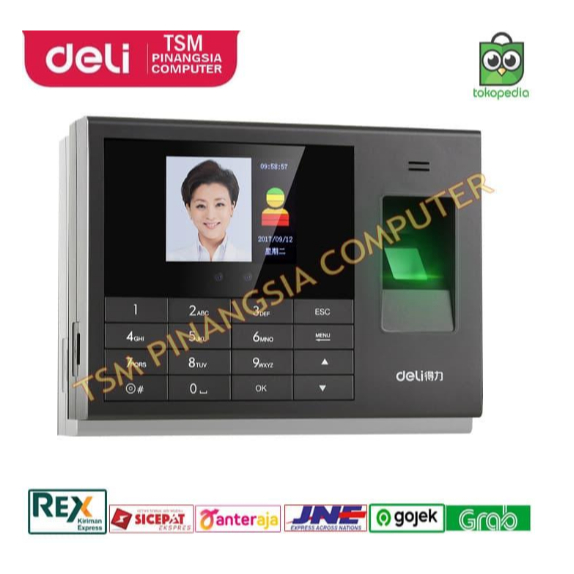 Deli E3765 Mesin Absensi Sidik jari - Fingerprint - Finger print