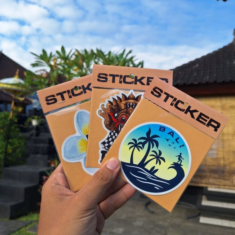 

CRAFTDEWATA Stiker Unik I Love Bali Bahan Bontax Gloss Anti Air Print Kinclong Stiker Tumblr