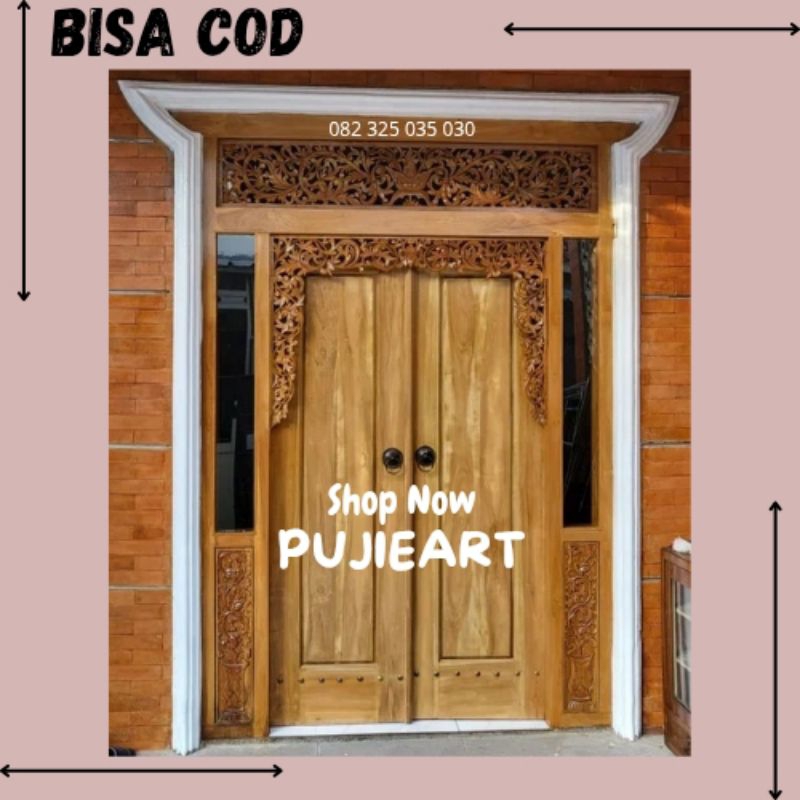 Gebyok Minimalis Kayu Jati Ukir Jepara