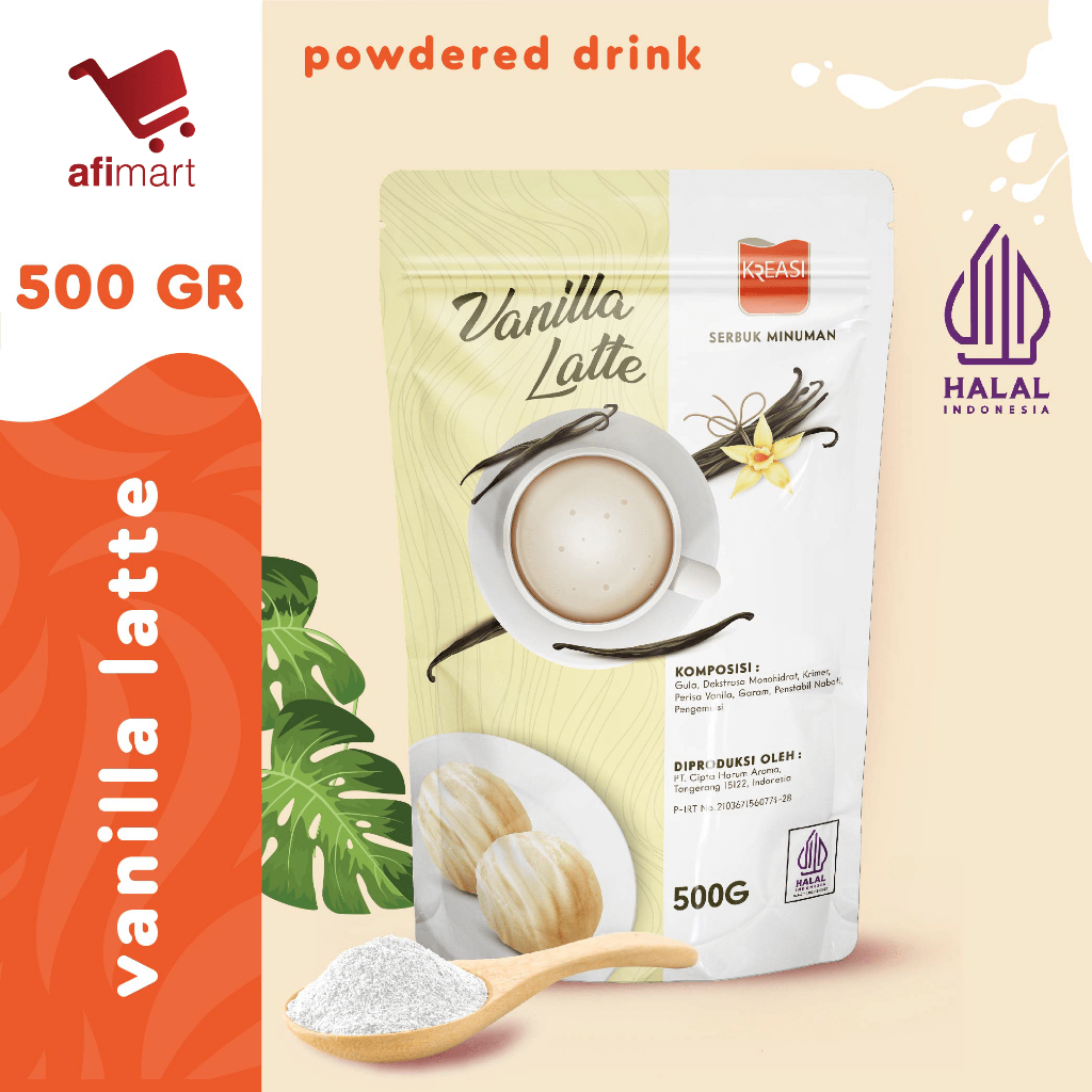 

Kreasi Bubuk Vanilla Powder 500gr / Minuman bubuk Vanilla