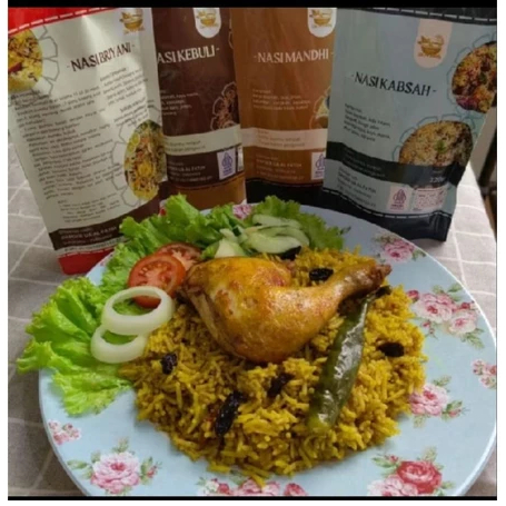 

Beras Basmati [200gr] + Bumbu instan - nasi kebuli - nasi briyani kabsah Mandhi - nasi arab instant depoet ua al fatih