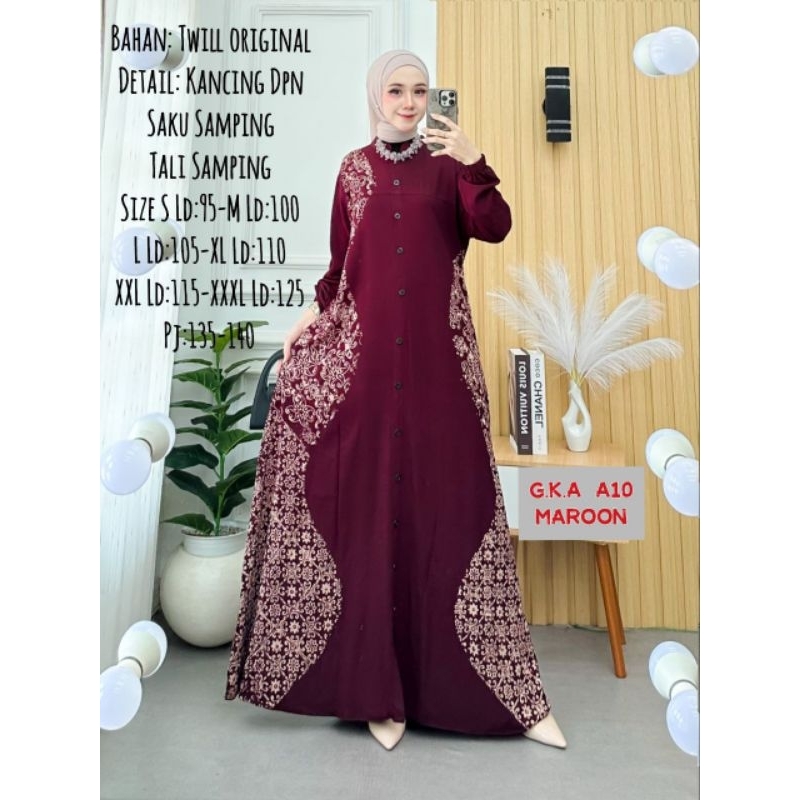 Gamis Twill Original Kancing Depan