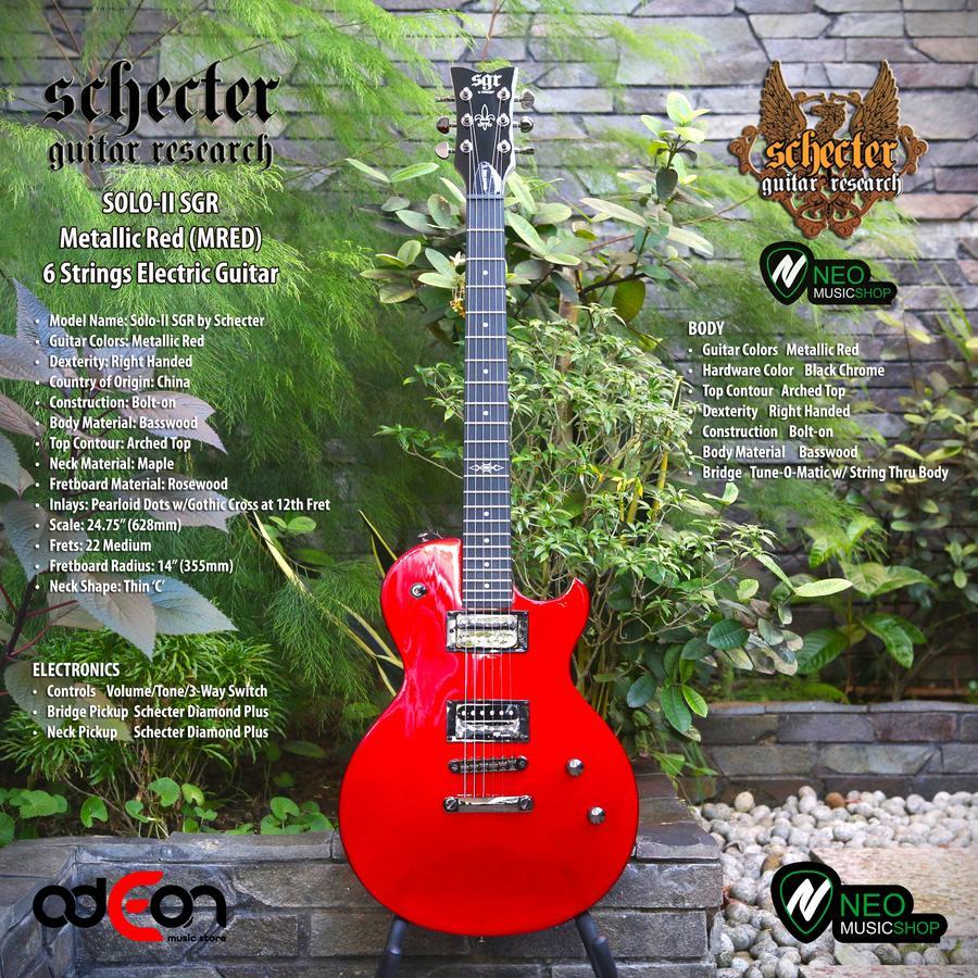 SCHECTER SOLO-II SGR Metallic Red 6 Strings Electric Guitar