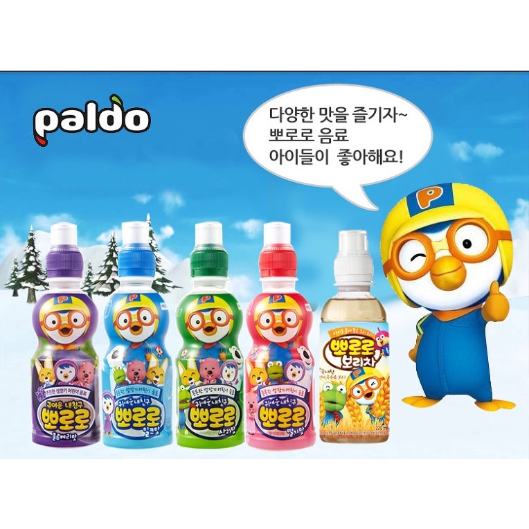 

Pororo Fruit Juice Drink 235ml – Minuman Rasa Buah Paldo Korea