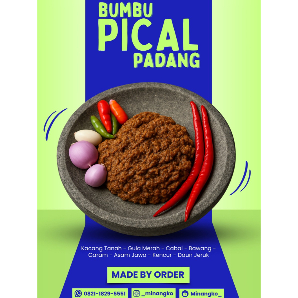 

BUMBU PICAL KHAS PADANG / BUMBU PECEL 200GR
