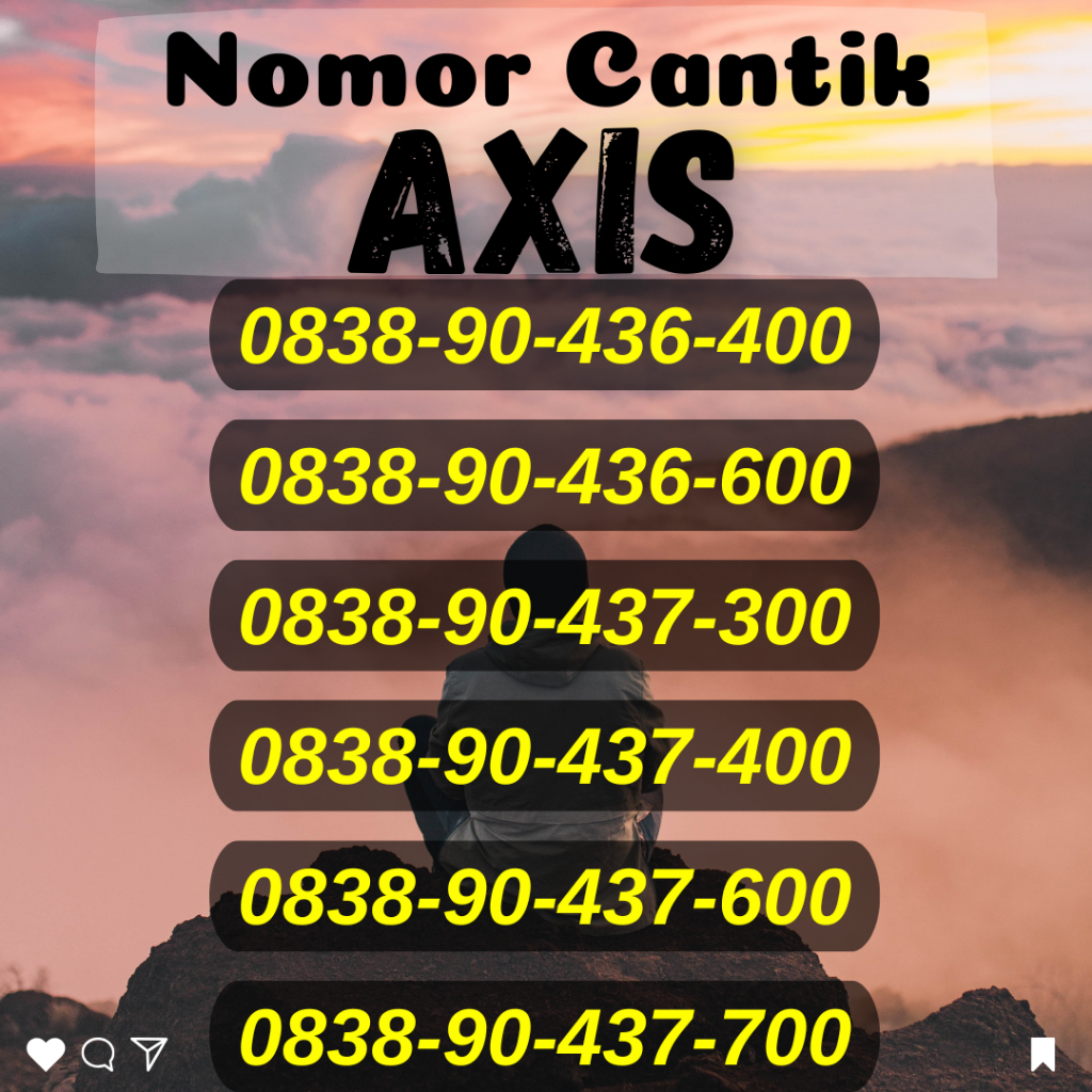 PROMO Nomor Cantik Axis Kartu Perdana Axis Urut Murah Viral Unik