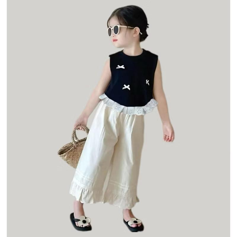 Set Viral Anak Model Celana Kulot Renda / Setelan Anak Perempuan 1-5 Tahun