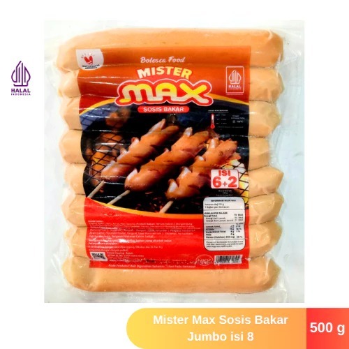 

Mister Max Sosis Bakar Jumbo Enak Isi 8pcs