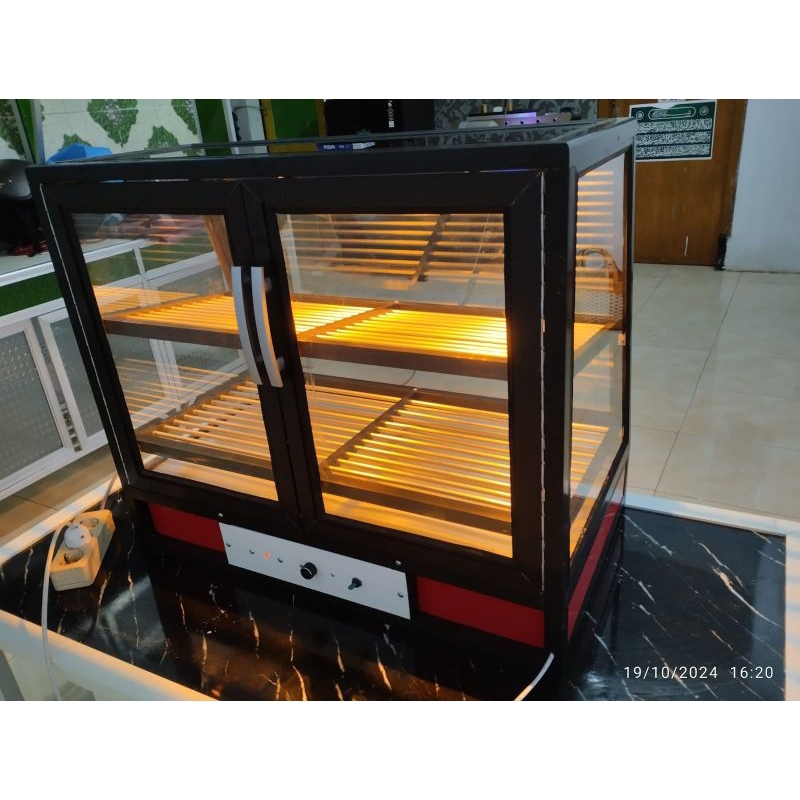 etalase penghangat makanan otomatis