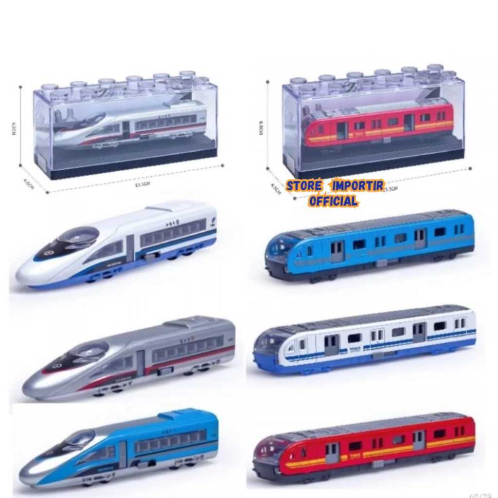 2 Model | Miniatur Diecast Mainan Kereta Api Cepat Jepang  D 6140 Bahan Besi Alloy Pintu BIsa Digese
