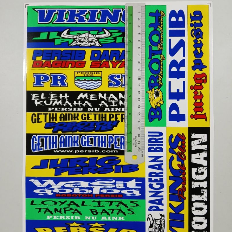 

stiker persib 1 Lembar 42x25cm isi 20|21|28 pcs