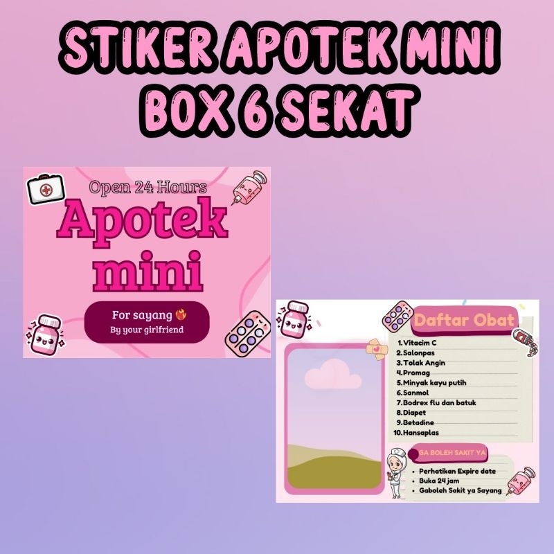 

STIKER APOTEK MINI 6 SEKAT