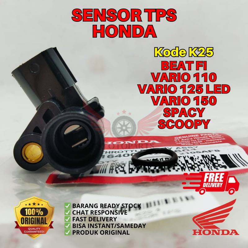 K25 SENSOR TPS BEAT FI ORIGINAL AHM HONDA, SENSOR TPS ORIGINAL BEAT, SENSOR TPS VARIO, SENSOR TPS 12