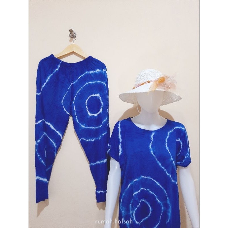 (XL) Baju Set Kulot Bali / Baju Tidur Bali / Piyama Bali