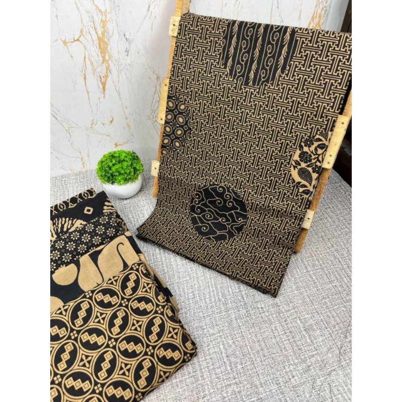 COD Kain batik motif genesan sogan coklat kain meteran depot kain batik