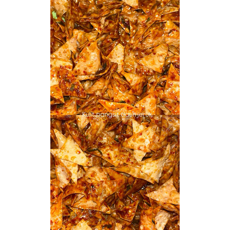 

keripik kulit pangsit daun jeruk