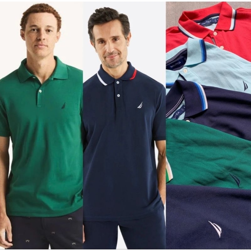 Kaos baju tshirt polo shirt baju golf pria nautica original