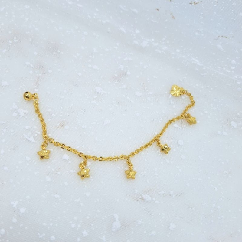 Gelang Mainan Bangkok Model Bintang Rantai Nori Mirip Emas Asli