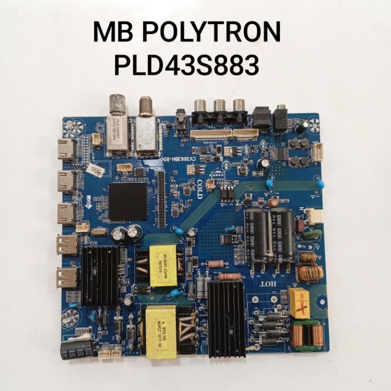 MB POLYTRON PLD 43S883 MAINBOARD - MOTHERBOARD - MODUL - MOBO - MESIN TV LED