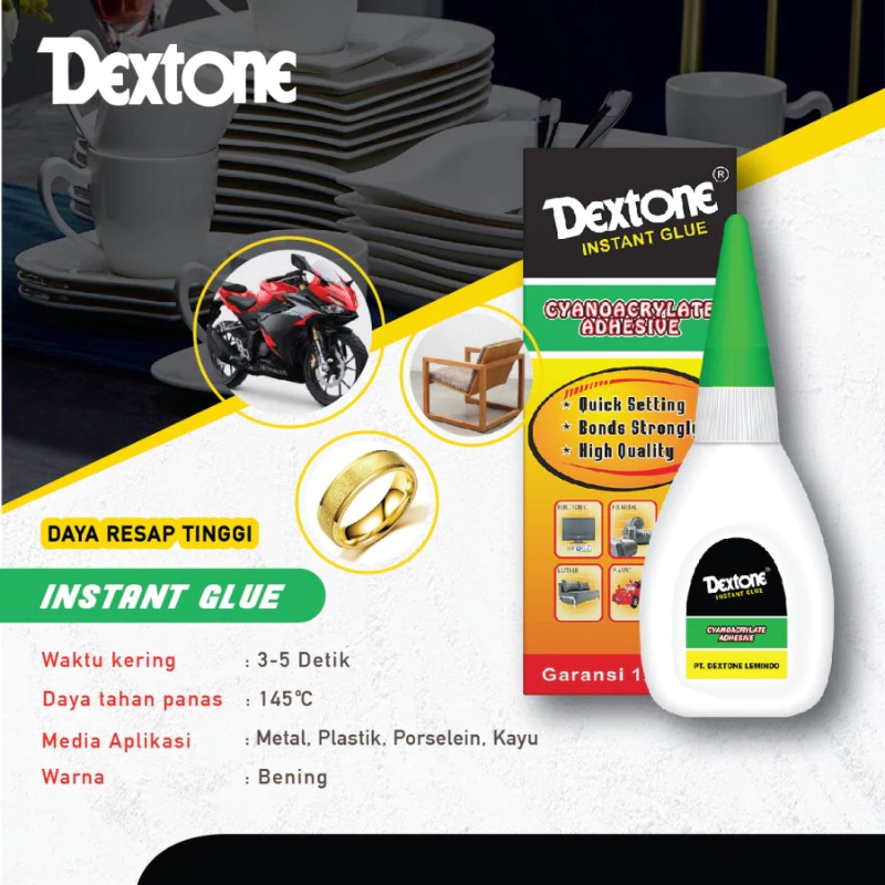 

Lem DEXTONE instant glue 15gr Lem Korea / Lem Dextone Serbaguna 1Pcs