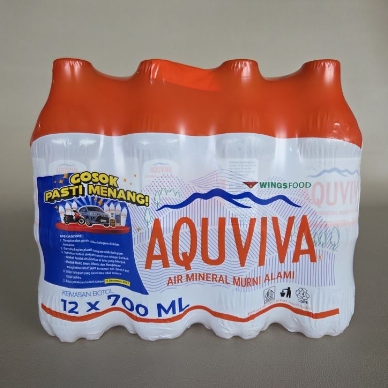 

AQUVIVA Air Mineral Kemasan 700 ml isi 12 Botol / Krat