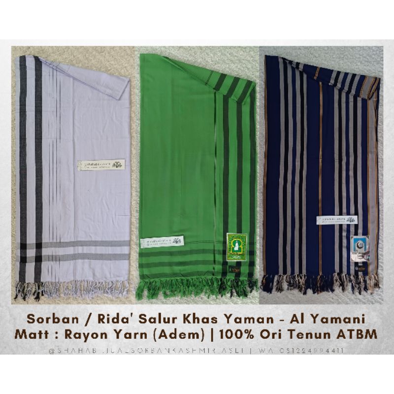 Sorban Rida Tenun Al Yamani / Jual Sorban Tenun Asli / Sorban Habib