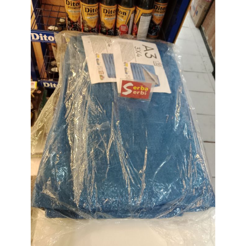 -3 x 4 A3 TERPAL-Terpal biru alas tenda jadi A3 ukuran 3 x 4meter