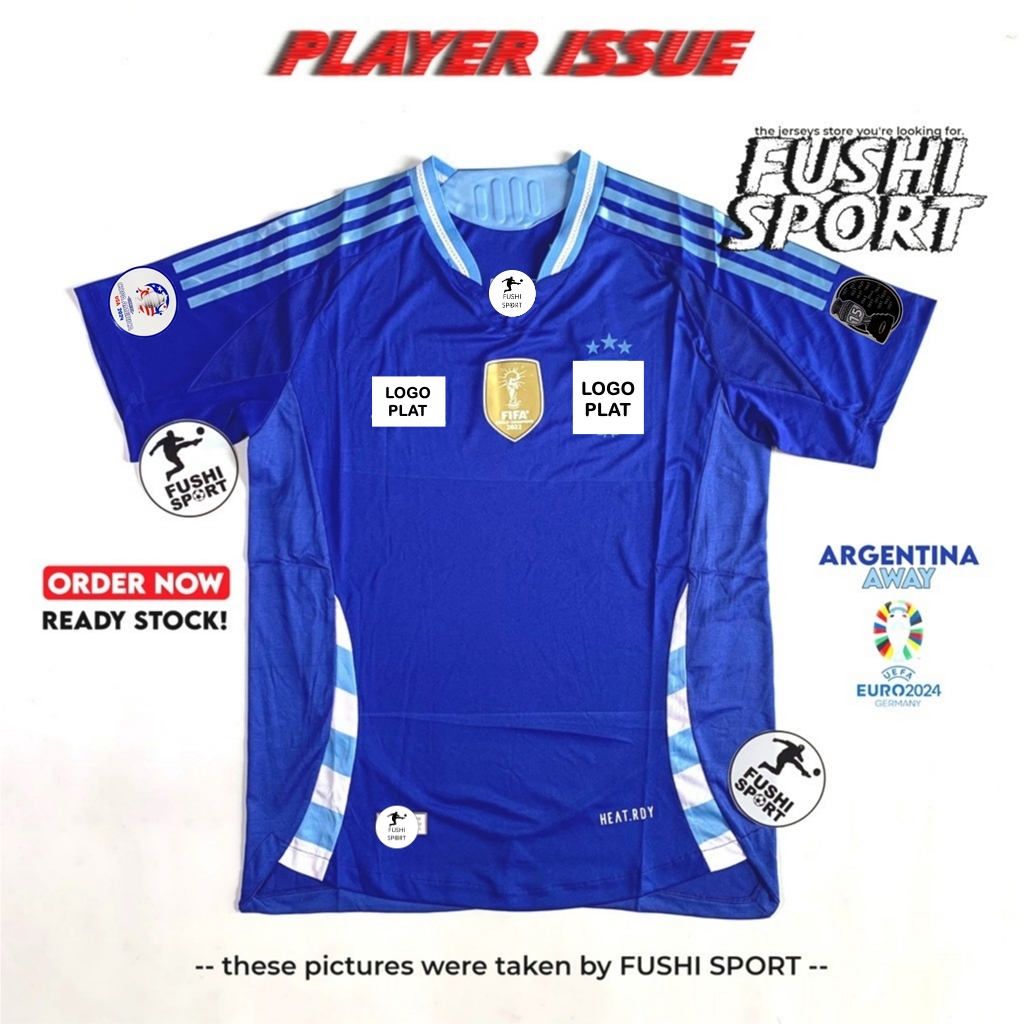 Player Issue | Jersey Baju Bola Argentina Away 2024 Copa America New Heat Rdy