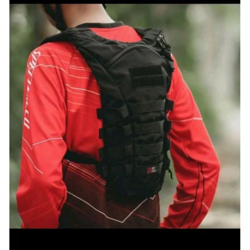 Tas Hydropack Sepeda Black/Army Polisi Militer Ransel Tentara Gowes Loreng TNI Outdoor