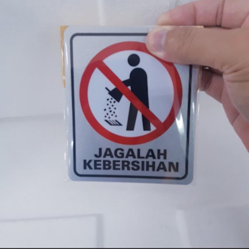 

Stiker/Tulisan jagalah kebersihan