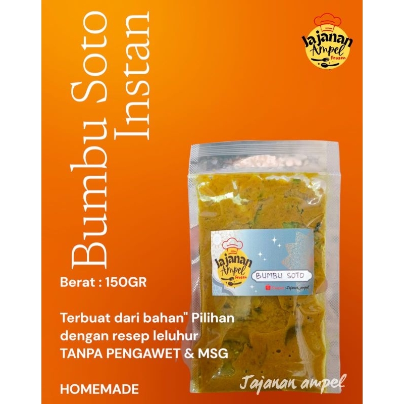 

BUMBU SOTO AYAM / DAGING INSTAN TINGGAL CEMPLUNG SUDAH DITUMIS 150GR