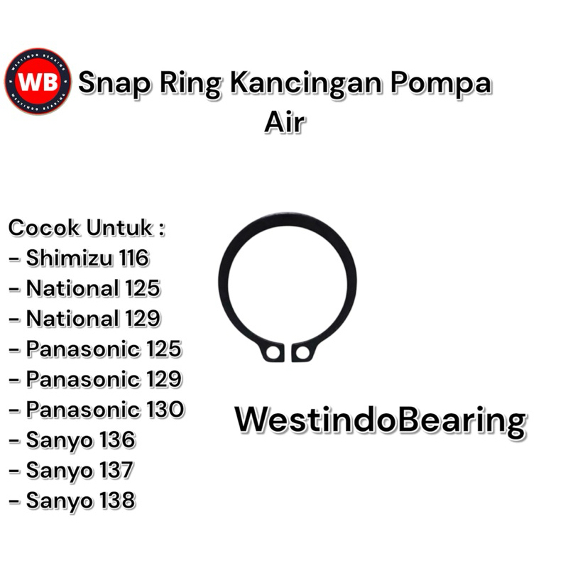 Snap Ring Snapring Kancingan Pompa Air Panasonic