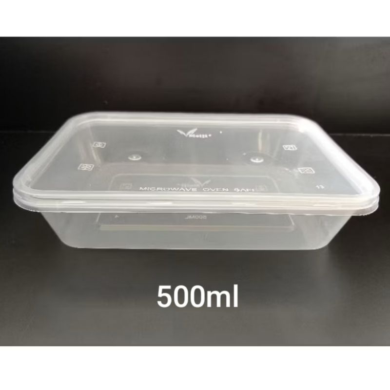 KOTAK MEIJI RECTANGLE 500ml KOTAK COINTAINER THINWALL KOTAK MAKAN PLASTIK READY STOCK