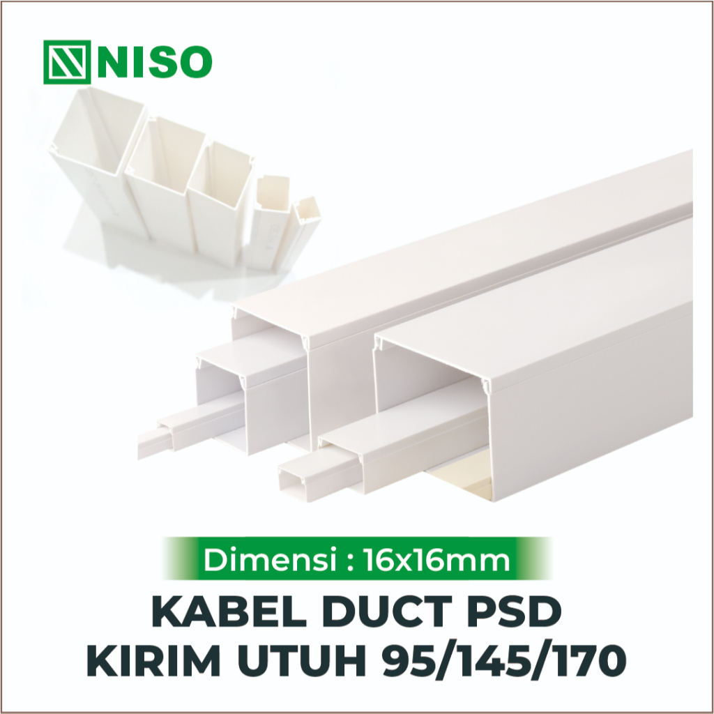Kabel duct PSD NISO 16x16 mm  kabel duct tray pelindung kabel
