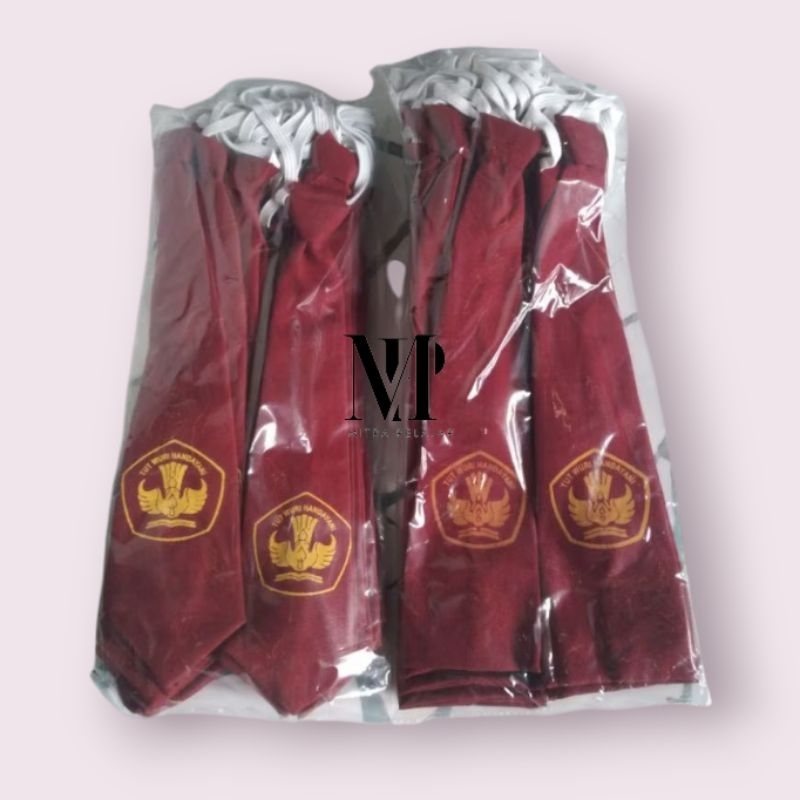 Dasi SD MI/ Dasi SD bordir karet/Dasi MI bordir karet bijian