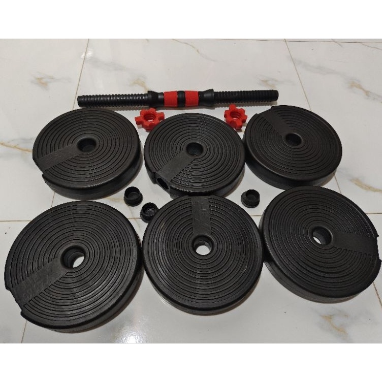 paket set barbel 15kg kosongan tanpa isi KODE Q1B3
