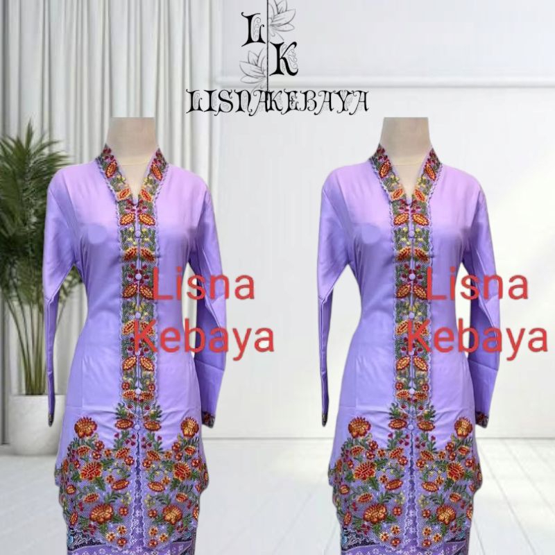 Tunik Bordir Warna Kebaya Encim Wanita Lengan Panjang