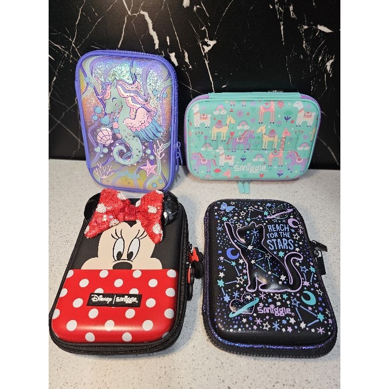

SMIGGLE Hardtop Pencil Case 3D Disney Black Cat Sea Horse Kotak Pensil Smiggle