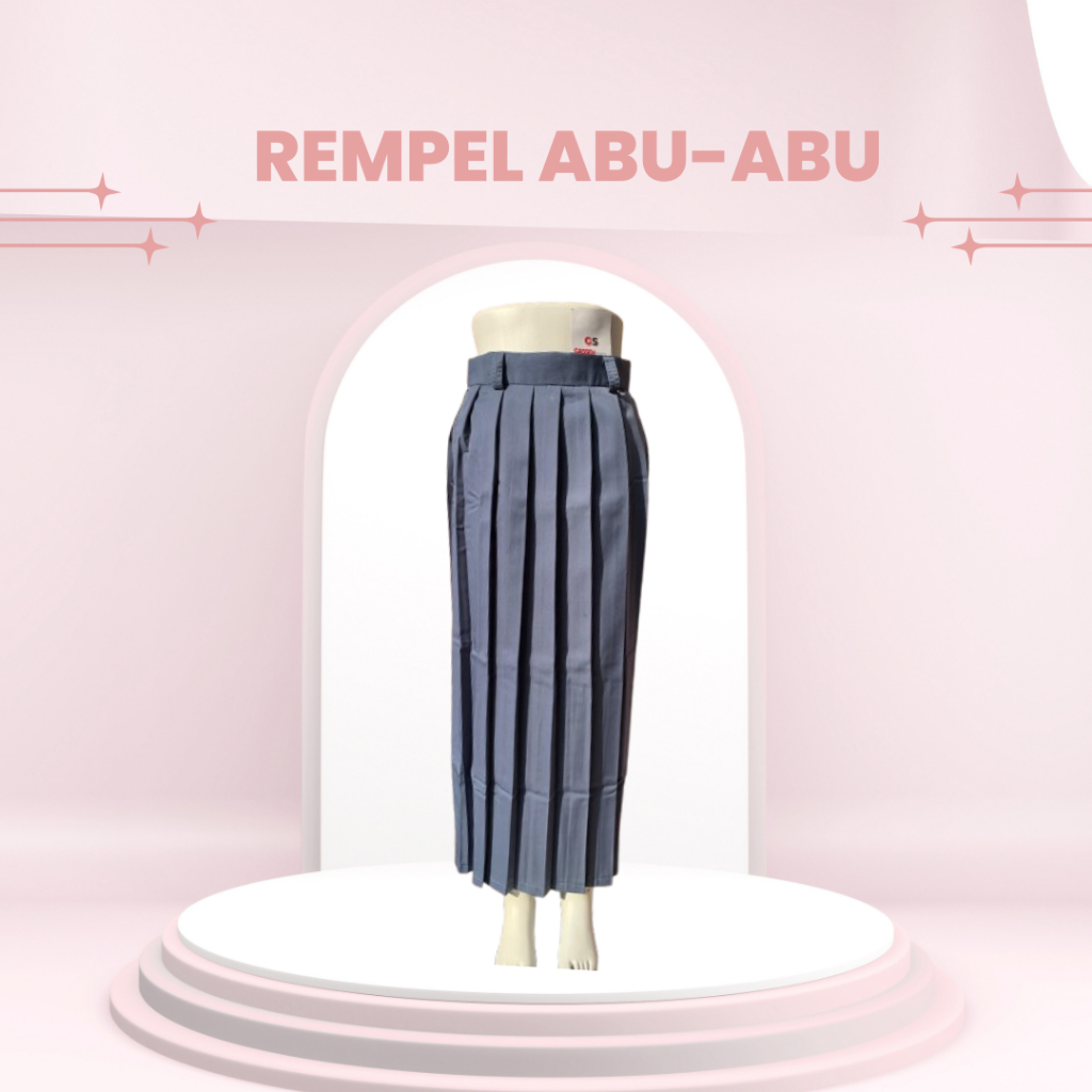 ROK ABU-ABU SMK/SMA BAHAN LICIN TWISS BERKUALITAS