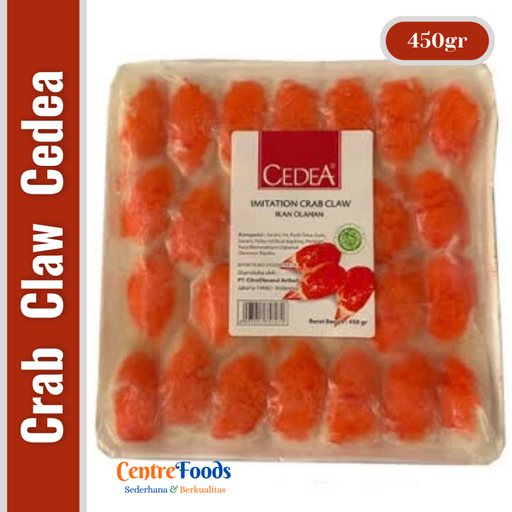 

Ikan Olahan Capit Kepiting - Imitation Crab Claw CEDEA | 450gr [ Harga Per BKS ]