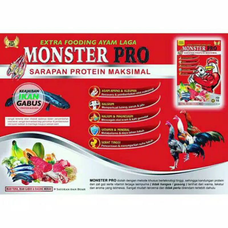 Monster Pro Bima Power Dragon SN Herbal SN Super Rontox Magic SN Green Magic SN Blue