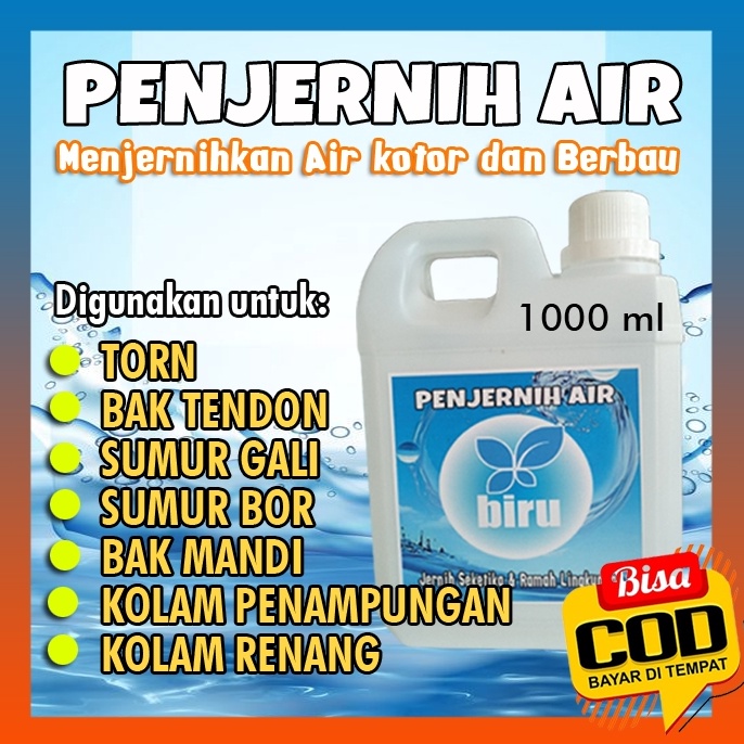 KODE L23H BIRU Penjernih Air 1 liter Menjernihkan Air kotor Kuning BerbauUntuk Torn Sumur Gali sumur