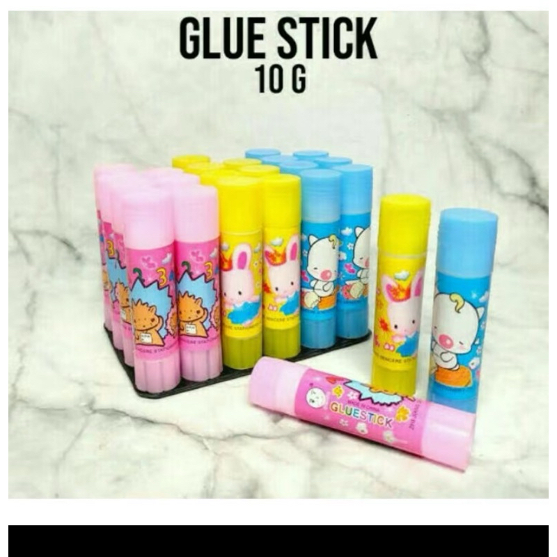 

Satu Pack ( 24 pcs x 10 Gram ) Glue Stick Lem stik Murah Karakter Animasi