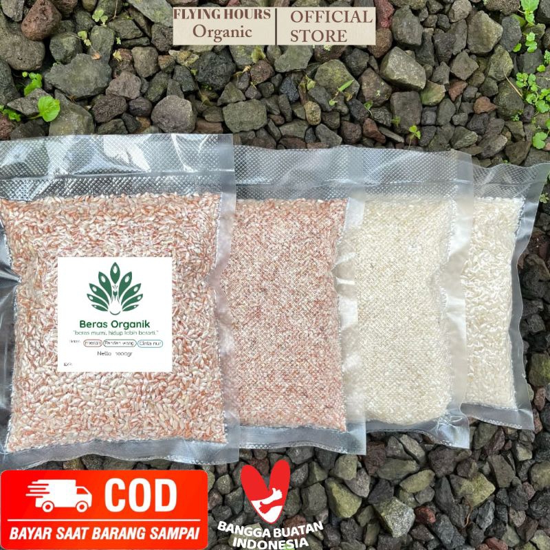 

1 kg - Beras Organik / Beras Merah Beras Pandan Wangi Cinta Nur Beras Pulen Premium Quality