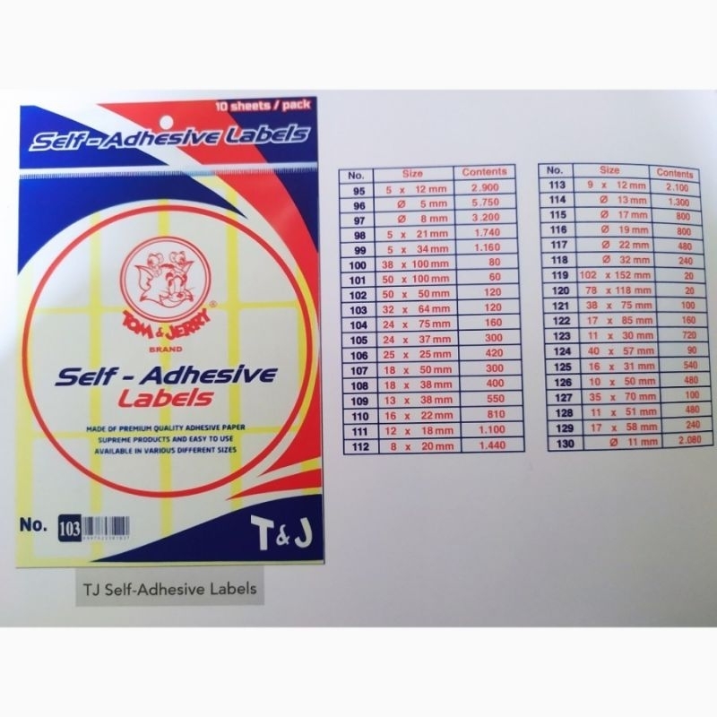 

Label Stiker No 121 T&j Tom And Jerry dan Semua Ukuran